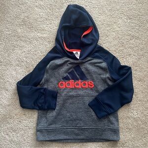 Adidas Kids' Navy and Gray Hoodie